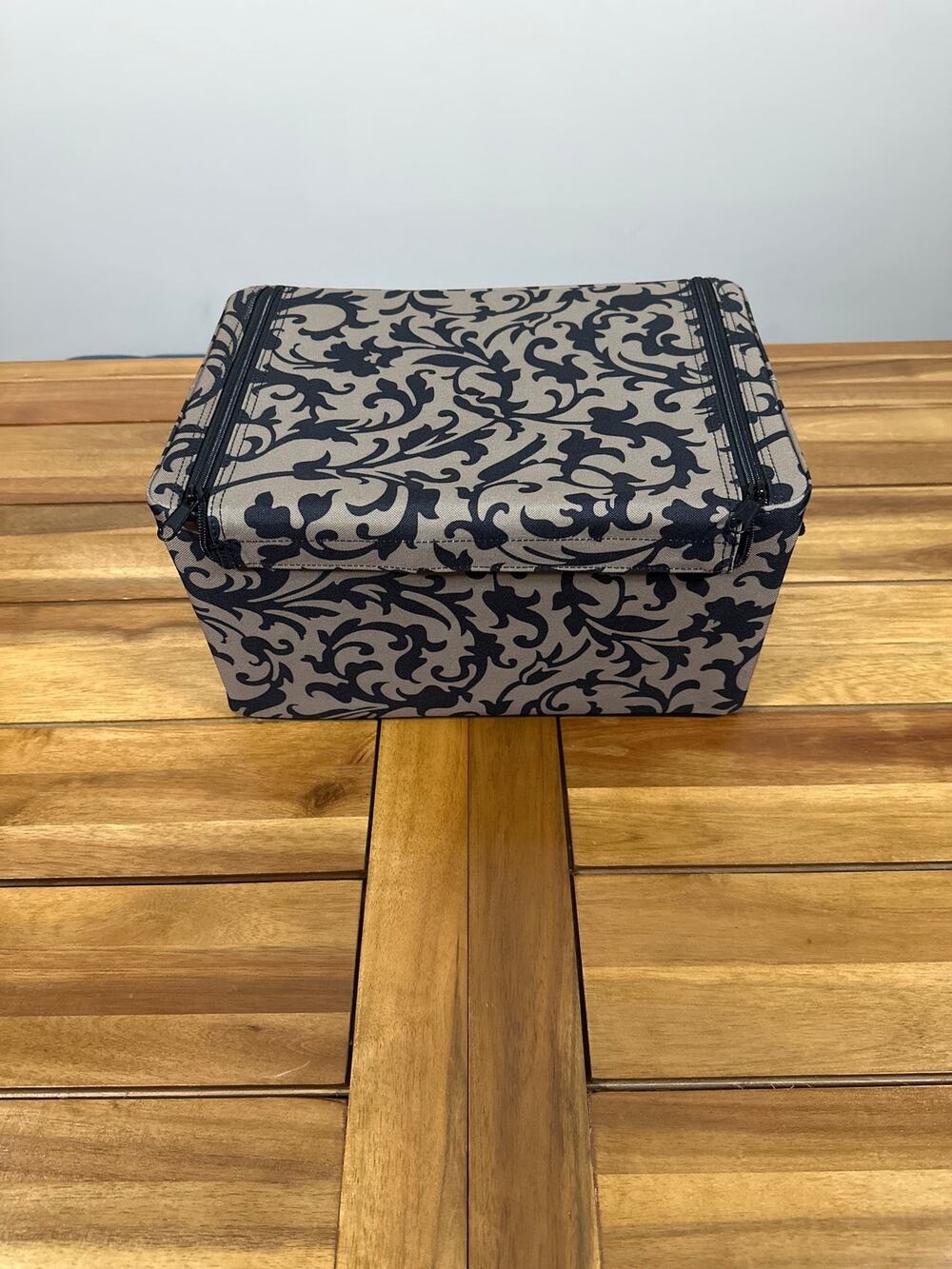 Reisenthel Small Folding Storage Box Baroque Latte Print 14x9.5x7 Rare